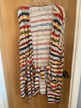 C. EST. 1946 Sleeveless Cardigan Vest Duster Swim Cover Up 26/28 W